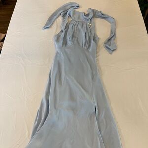 Hello Molly Halter Midi Sky Blue Dress